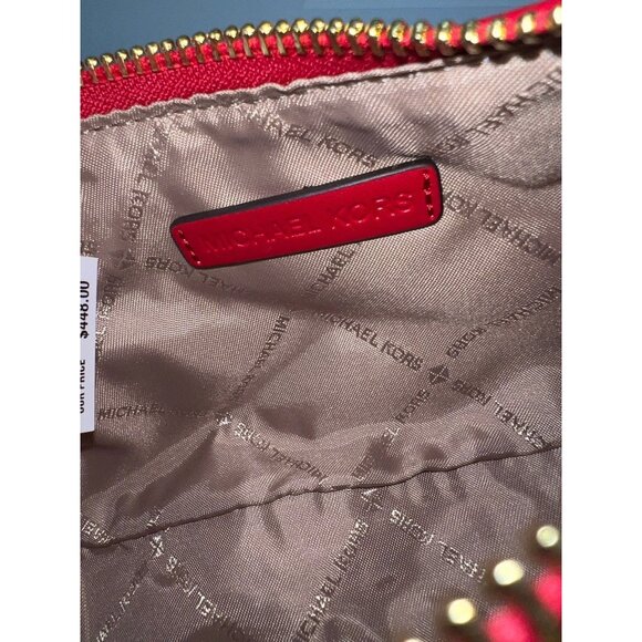 Michael Kors Cora Extra-Small Quilted Shoulder Bag Bright Red - Picture 10 of 11